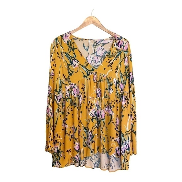 Free People Bella Printed Gold Tunic S - Picture 4 of 8